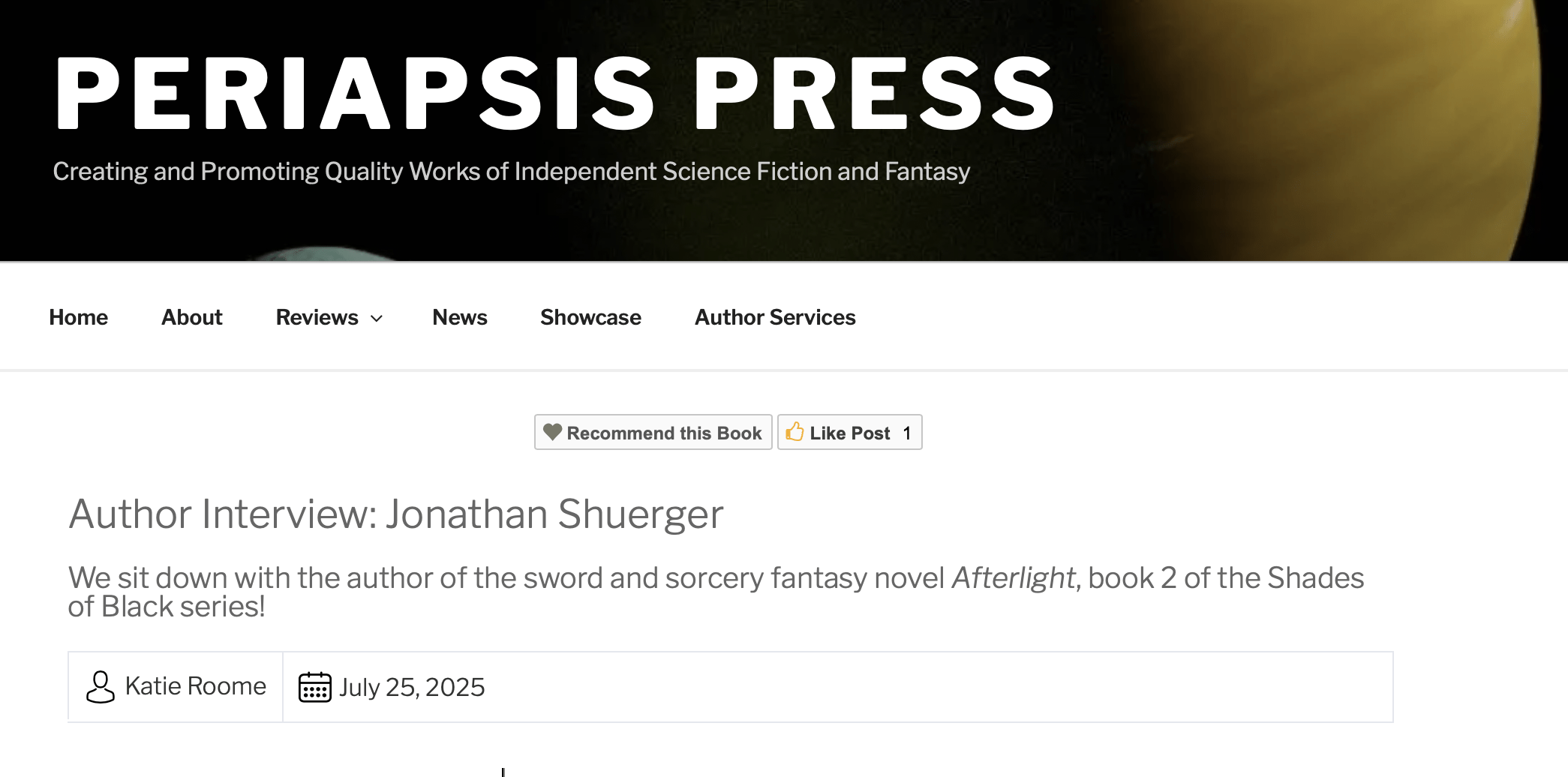 Periapsis Press Interviews Jonathan Shuerger Blog