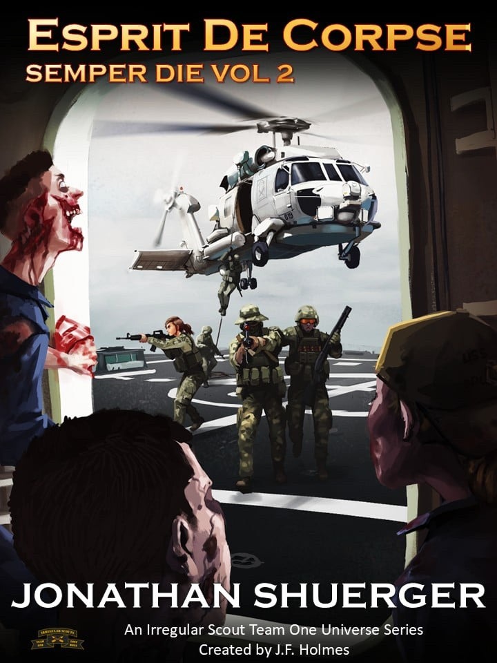 EDC Cover Esprit de Corpse, Semper Die Book 2, by Jonathan Shuerger